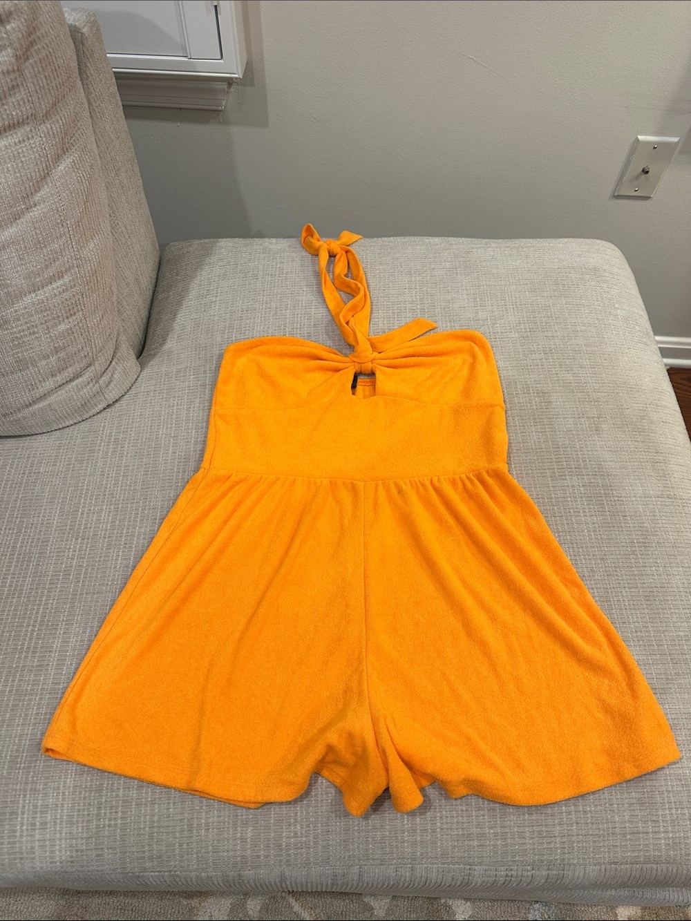 wild fable Bright Orange Halter Romper